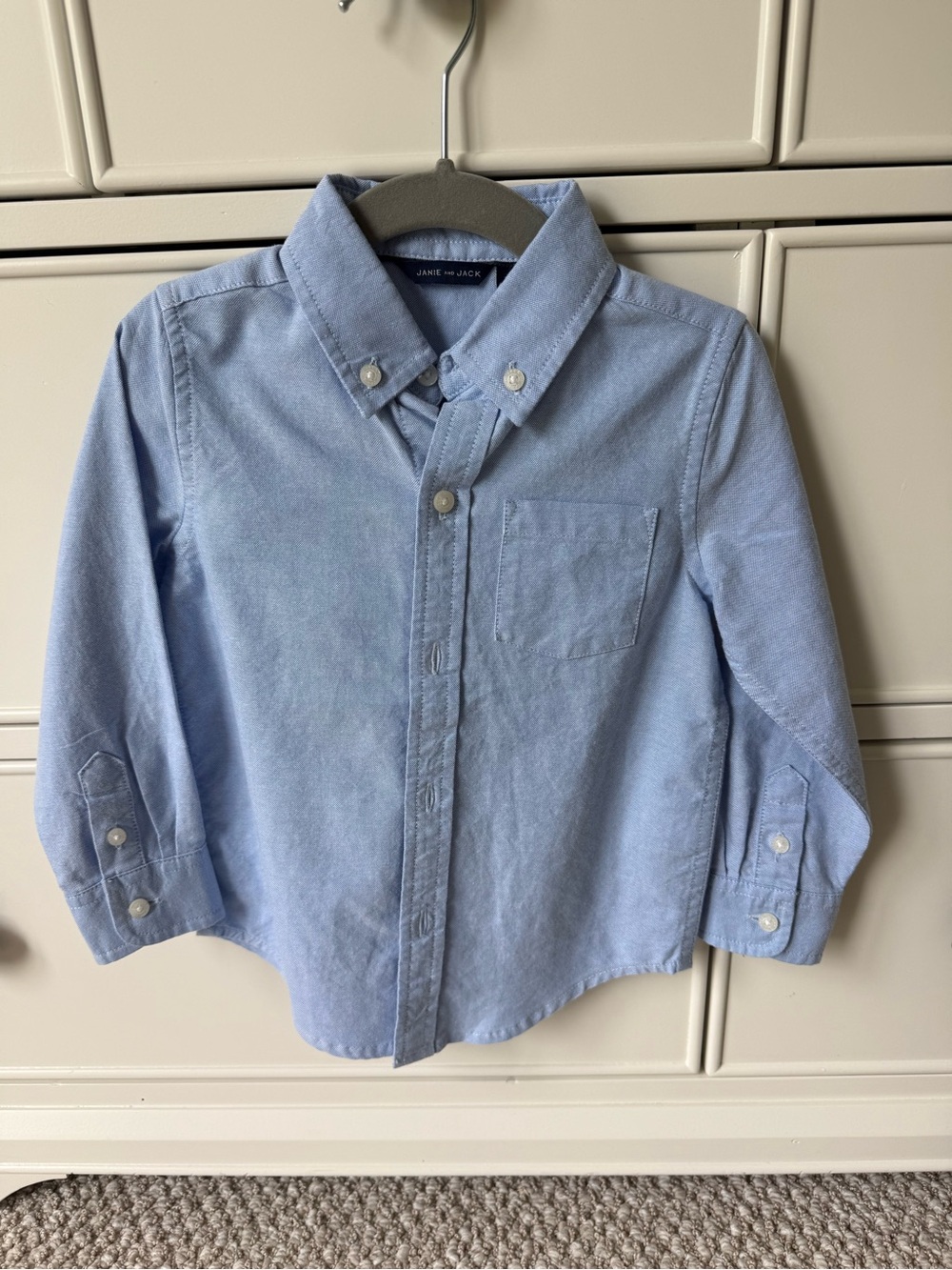 Janie and Jack Light Blue Button-Down Oxford Shirt for Kids
